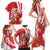 Singapore Family Matching Short Sleeve Bodycon Dress and Hawaiian Shirt The Merlion With Red Orchid - Wonder Print Shop