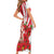 Singapore Family Matching Short Sleeve Bodycon Dress and Hawaiian Shirt The Merlion With Red Orchid - Wonder Print Shop