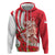 Singapore Hoodie The Merlion With Red Orchid - Wonder Print Shop