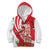 Singapore Kid Hoodie The Merlion With Red Orchid - Wonder Print Shop