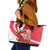 Singapore Leather Tote Bag The Merlion With Red Orchid - Wonder Print Shop