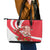 Singapore Leather Tote Bag The Merlion With Red Orchid - Wonder Print Shop