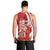 Singapore Men Tank Top The Merlion With Red Orchid - Wonder Print Shop