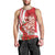 Singapore Men Tank Top The Merlion With Red Orchid - Wonder Print Shop