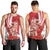 Singapore Men Tank Top The Merlion With Red Orchid - Wonder Print Shop