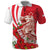 Singapore Polo Shirt The Merlion With Red Orchid - Wonder Print Shop