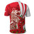 Singapore Polo Shirt The Merlion With Red Orchid - Wonder Print Shop