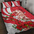 Singapore Quilt Bed Set The Merlion With Red Orchid - Wonder Print Shop