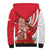 Singapore Sherpa Hoodie The Merlion With Red Orchid - Wonder Print Shop