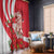 Singapore Window Curtain The Merlion With Red Orchid - Wonder Print Shop