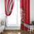 Singapore Window Curtain The Merlion With Red Orchid - Wonder Print Shop