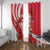 Singapore Window Curtain The Merlion With Red Orchid - Wonder Print Shop