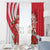 Singapore Window Curtain The Merlion With Red Orchid - Wonder Print Shop