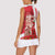 Singapore Women Sleeveless Polo Shirt The Merlion With Red Orchid - Wonder Print Shop