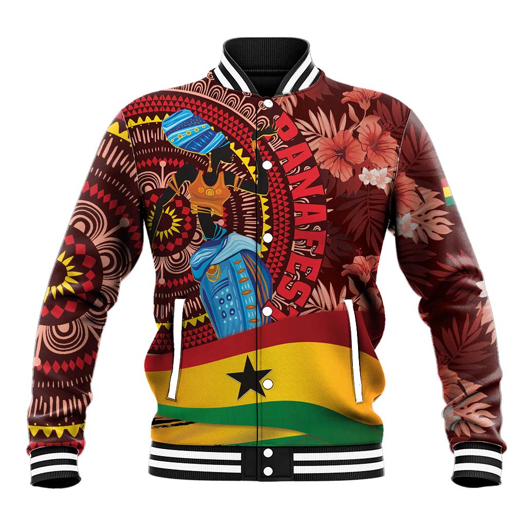 Panafest Baseball Jacket Ghana Tropical African Pattern - Wonder Print Shop