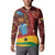 Panafest Button Sweatshirt Ghana Tropical African Pattern - Wonder Print Shop