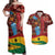 Panafest Couples Matching Off Shoulder Maxi Dress and Hawaiian Shirt Ghana Tropical African Pattern - Wonder Print Shop