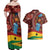 Panafest Couples Matching Off Shoulder Maxi Dress and Hawaiian Shirt Ghana Tropical African Pattern - Wonder Print Shop