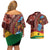 Panafest Couples Matching Off Shoulder Short Dress and Hawaiian Shirt Ghana Tropical African Pattern - Wonder Print Shop