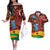 Panafest Couples Matching Off The Shoulder Long Sleeve Dress and Hawaiian Shirt Ghana Tropical African Pattern - Wonder Print Shop