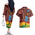 Panafest Couples Matching Off The Shoulder Long Sleeve Dress and Hawaiian Shirt Ghana Tropical African Pattern - Wonder Print Shop