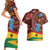 Panafest Couples Matching Short Sleeve Bodycon Dress and Hawaiian Shirt Ghana Tropical African Pattern - Wonder Print Shop