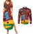 Panafest Couples Matching Summer Maxi Dress and Long Sleeve Button Shirt Ghana Tropical African Pattern - Wonder Print Shop