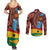 Panafest Couples Matching Summer Maxi Dress and Long Sleeve Button Shirt Ghana Tropical African Pattern - Wonder Print Shop