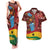 Panafest Couples Matching Tank Maxi Dress and Hawaiian Shirt Ghana Tropical African Pattern - Wonder Print Shop