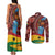 Panafest Couples Matching Tank Maxi Dress and Long Sleeve Button Shirt Ghana Tropical African Pattern - Wonder Print Shop