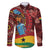 Panafest Family Matching Long Sleeve Bodycon Dress and Hawaiian Shirt Ghana Tropical African Pattern - Wonder Print Shop