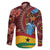 Panafest Family Matching Long Sleeve Bodycon Dress and Hawaiian Shirt Ghana Tropical African Pattern - Wonder Print Shop