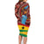 Panafest Family Matching Long Sleeve Bodycon Dress and Hawaiian Shirt Ghana Tropical African Pattern - Wonder Print Shop