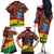 Panafest Family Matching Off The Shoulder Long Sleeve Dress and Hawaiian Shirt Ghana Tropical African Pattern - Wonder Print Shop