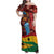 Panafest Family Matching Off Shoulder Maxi Dress and Hawaiian Shirt Ghana Tropical African Pattern - Wonder Print Shop