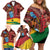 Panafest Family Matching Off Shoulder Short Dress and Hawaiian Shirt Ghana Tropical African Pattern - Wonder Print Shop