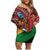 Panafest Family Matching Off Shoulder Short Dress and Hawaiian Shirt Ghana Tropical African Pattern - Wonder Print Shop