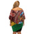 Panafest Family Matching Off Shoulder Short Dress and Hawaiian Shirt Ghana Tropical African Pattern - Wonder Print Shop