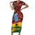 Panafest Family Matching Short Sleeve Bodycon Dress and Hawaiian Shirt Ghana Tropical African Pattern - Wonder Print Shop