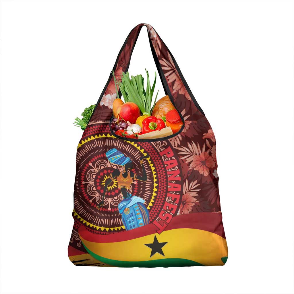 Panafest Grocery Bag Ghana Tropical African Pattern