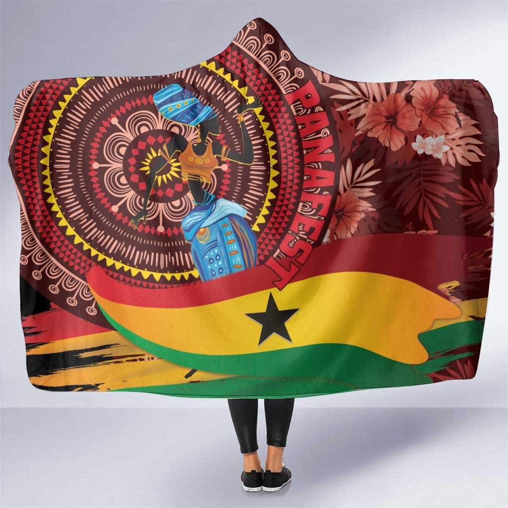 Panafest Hooded Blanket Ghana Tropical African Pattern