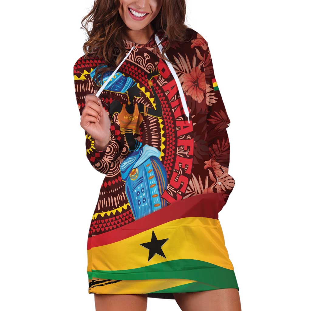 Panafest Hoodie Dress Ghana Tropical African Pattern - Wonder Print Shop