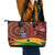 Panafest Leather Tote Bag Ghana Tropical African Pattern - Wonder Print Shop