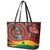 Panafest Leather Tote Bag Ghana Tropical African Pattern - Wonder Print Shop