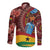 Panafest Long Sleeve Button Shirt Ghana Tropical African Pattern - Wonder Print Shop