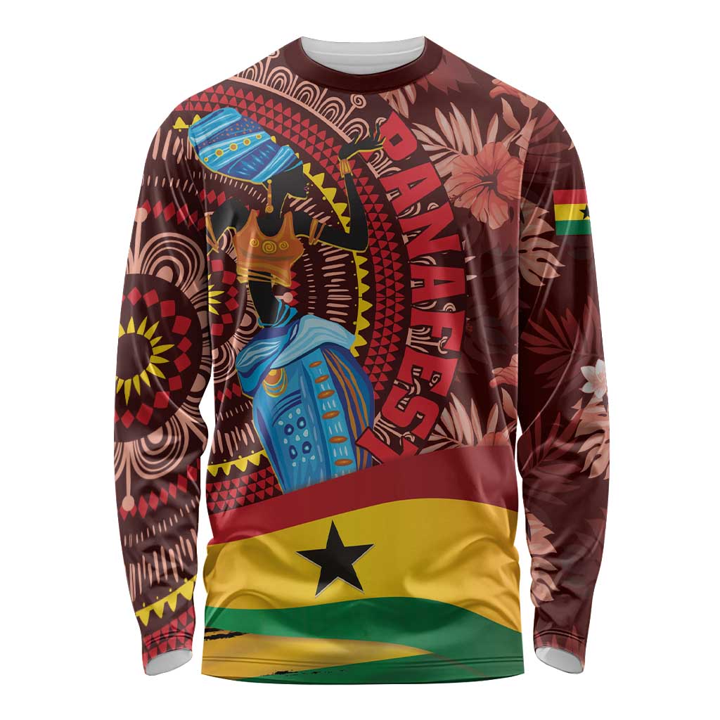 Panafest Long Sleeve Shirt Ghana Tropical African Pattern - Wonder Print Shop