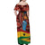 Panafest Off Shoulder Maxi Dress Ghana Tropical African Pattern - Wonder Print Shop