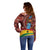 Panafest Off Shoulder Sweater Ghana Tropical African Pattern - Wonder Print Shop