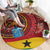 Panafest Round Carpet Ghana Tropical African Pattern