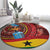 Panafest Round Carpet Ghana Tropical African Pattern